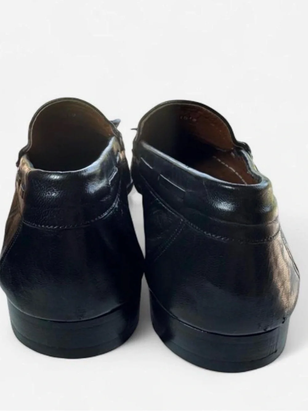 Gucci Black Leather Tassel Fringe Loafers